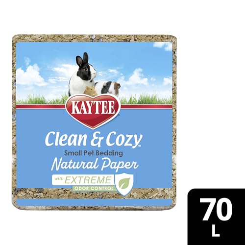 Kaytee Clean & Cozy Natural Paper with Extreme Odor Control Bedding, Made with 100% Recycled Paper - size: 70 Liters
