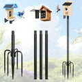 Gtongoko Smart Bird Feeder Pole 1-Inch Dia 63 Inch Bluebird House Pole for Outdoors Weather Station Heavy Duty Metal Mounting Kit Adjustable Bird Feeder Stand Black - color: 63 Inch