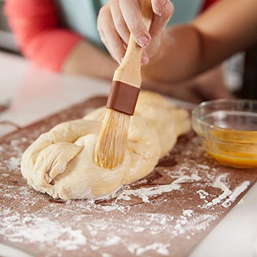 Boao 4 Pcs Pastry Brush, Natural Bristle Basting Brush for Cooking and Baking, BBQ Brushes for Butter, Baster, Oil, Egg, Sauce, Turkey, Grilling, Marinade and Kitchen Food(1, 1.5, 2, 3 Inch) - size: 1, 1.5, 2, 3 Inch