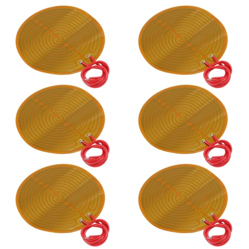 6pcs Film Heater Plate Adhesive Pad 12V 13W 70mm PI Heating Elements Film Strip Heater Adhesive Polyimide Heater Plate - size: 70mmx70mm