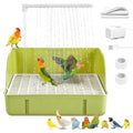 Parrot Bathtub, Large Bird Shower Fountain, Automatic Bird Bath, Parrot Bath Shower, Automatic Bathtub with Circulating Faucet, Indoor Fountain with USB Pump, Green - color: A