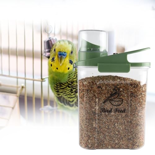 Bird Seed Storage Container,Pet Food Storage Containers with Handle and Measuring Cup/Lid,Airtight Bird Food Storage Container for Wild Bird Feeders Dispenser Hermetically Or Outdoor Feeding
