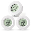 Atogou 3-Pack Mini Hygrometer & Thermometer, Indoor Digital Humidity Meter | ℉/℃, Outdoor Gauge Temperature for Home, Office, Reptile, Car, Greenhouse, Lab, Terrarium, Cellar.. A01 White - color: White 3-pack