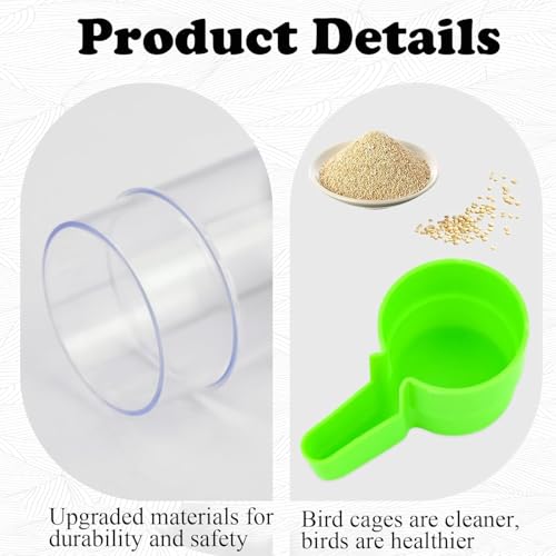 4 Pack Bird Cage Water Dispenser, Hanging Bird Water Feeder for Cage | Parakeet Water Dispenser for Cage, No Spill Automatic Feeder, Parakeet Cage Water Container for Small Birds Parrot Macaw - color: Mix-120ML
