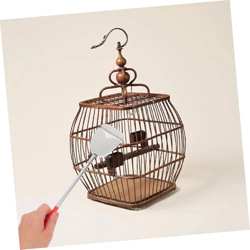 2-Piece Bird Cage Cleaning Set Pet Cage Brush Dropping Scoop Multi- Cleaning Tool