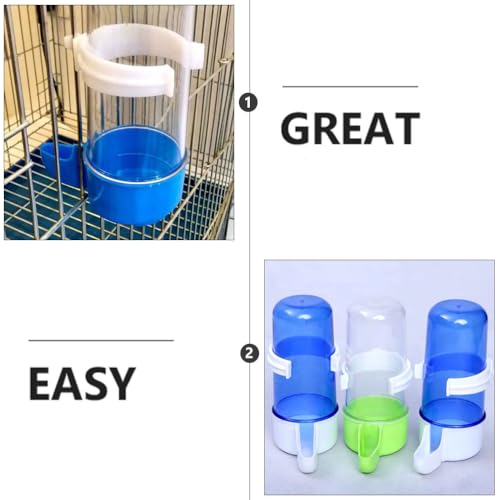 POPETPOP Automatic Pet Water Bowls 6-Pack 5.12 Inch Portable Bird Drinking Fountains for Parrots and Small Birds Leakproof Water Dispensers for Bird Cages and Outdoor Use