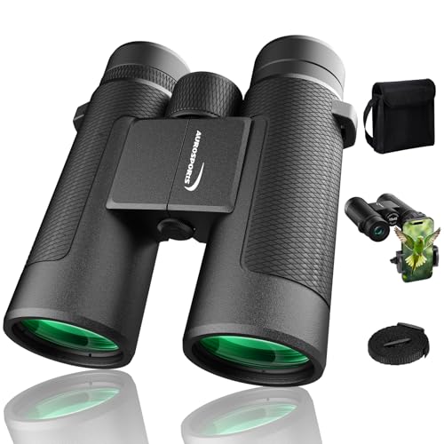 15x42 Binoculars for Adults High Powered for Bird Watching Cruise Ship | FMC BAK4 Optics for Wide HD View, Portable Lightweight Binoculars for Hunting Traveling, Easy Focus with Phone Adapter
