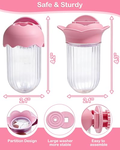 2Pcs Bird Cage Vegetable Feeder, Hanging Veggie Holder with Hydration Feature to Maintain Freshness, Easy-Clean Clip Feeder for Parakeet, Parrot, Lovebird, Budgie(Pink) - color: Pink