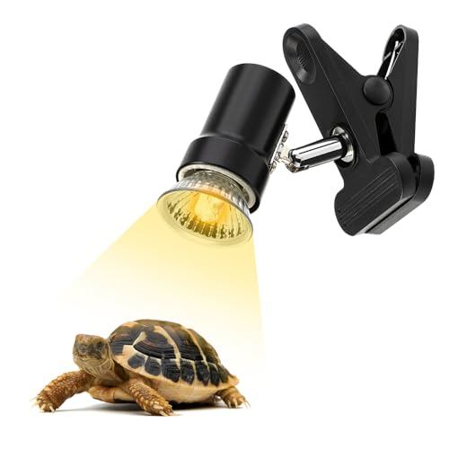DaToo Reptile Heat Lamp Rotatable Turtle Heating Light with 50W UVA UVB Heat Bulb Simulated Sunlight Basking Spot Lamp with Clamp for Reptiles Lizard Amphibian Bearded Dragon Snake - style: 50Watt Reptile Heat Lamp