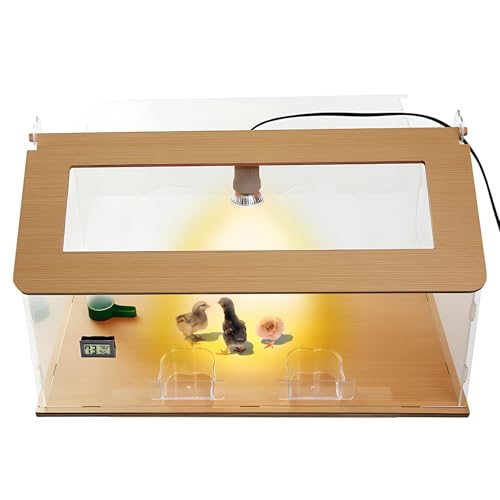 5 in 1 Chick Starter Kit 40-50 Chick Brooder Box Small Chicken Coop | Brooder Heat Lamp 2,Baby Chicken Box,Chicken Feeder,Waterer,Thermo-hygrometer