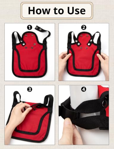 4Pcs Chicken Saddles for Hens with Anti-Drop Strap Hen Apron Back Protector | Poultry Flock Armor Clothes for Protection, Adjustable Touch Fastener for Feather Fixer