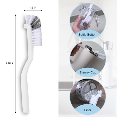 9 Pack Crevice Cleaning Brush Set, Hard Bristle Detail Brush Set for Deep Cleaning Kitchen, Bathroom, Grout, Sink, Bottle, Blender, Corners, Tight Spaces