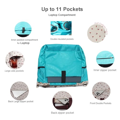 Diaper Tote Bag Totepack Backpack Crossbody Bag 3 in 1 for Women Laptop Backpack Multifunctional with Insulated Pockets - color: Corduroy Hawthorn