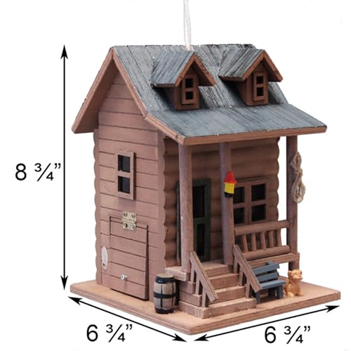 Home Bazaar Log Cabin Bird House