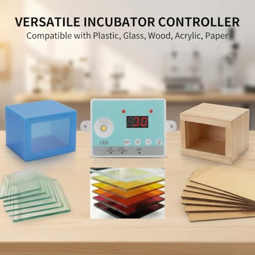 Egg Incubator Kit, Precise Temperature Control, Digital Display, Heating Wire, DIY Incubator Parts, AC 110V 220V, Ideal for Hobbyists and Custom Setups