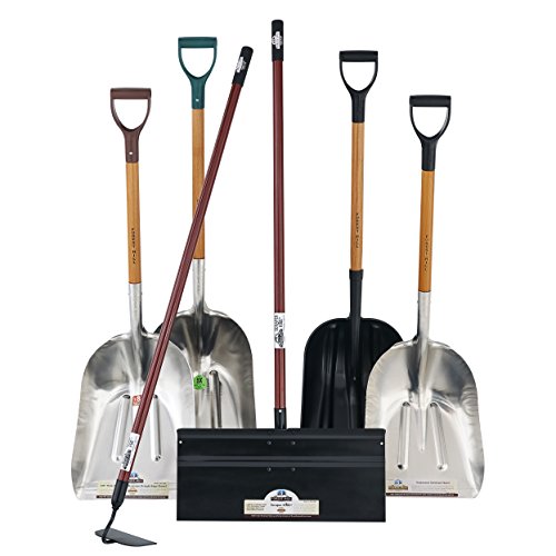 Forest Hill Manufacturing General Purpose Poly Gardener Scoop Shovel (Black Poly, 48-Inch)