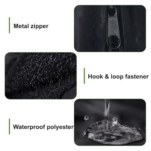 DONGKER Bird Cage Cover,Waterproof Bird Black-Out Cover Breathable with Zipper & Self-Adhesive Fastening for Parrot Parakeets Winter Windproofing & Warmth
