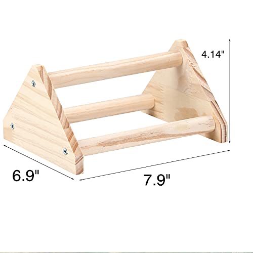 Wooden Chick Perch Stand, Pine Chicks Roosting Bar, Jungle Gym Perch Toys for Chicken Coop & Brooder, Bird Perch for Baby Chicks & Parrots (Small) - color: Small