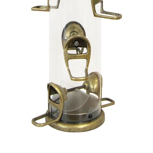 Aspects 420 Antique Brass Quick Clean Big Tube Feeder, Large, Brown/A