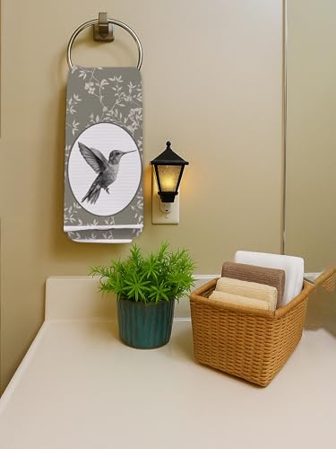 Vintage Spring Floral Hummingbird Kitchen Towels, Hummingbird Gifts for Women Decorative Dish Tea Towel Dishcloth, Farmhouse Bird Sage Green Hand Towels for Bathroom Kitchen659 - color: Hcolor011