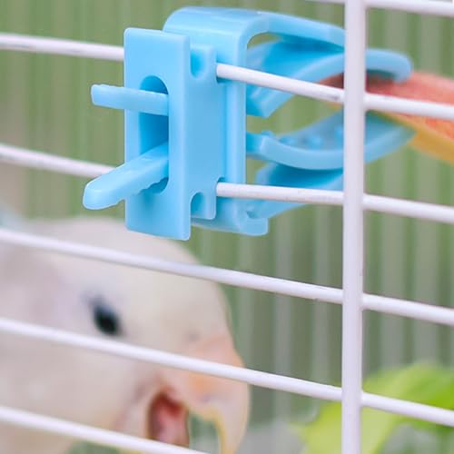 Parrot Fruit Vegetables Clip Feeder With Stable Cage Mount Durability For Bird Snacks - color: Yellow