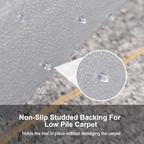 Heavy Duty Chair Mat for Carpet,46"x60" Office Floor Mat for Carpeted Floors,Under Desk Mat for Low Pile Carpet,Mat for Office Chair on Carpet