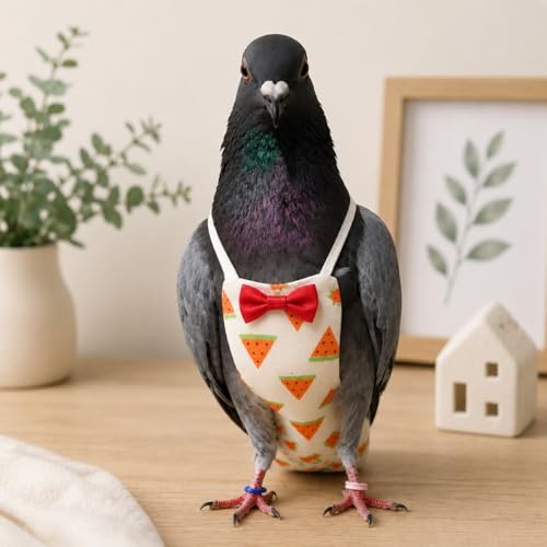 2Pcs Pigeon Diaper Pants Harness and Leash, Bird Diapers for Pigeons | Washable Reusable, Large Capacity, Parrot Diapers for Indoor & Outdoor Flying Training - size: XL