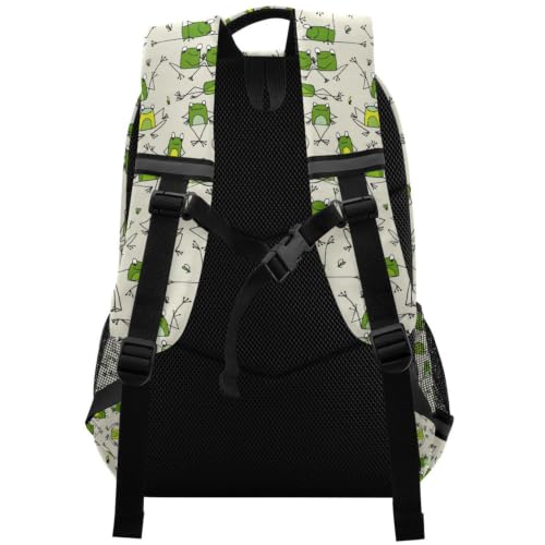 Kids Funny Frogs Backpack for Boys Girls School Bags | Elementary Middle, Travel Daypack Lightweight Waterproof with Reflective Strip - color: Funny Frogs