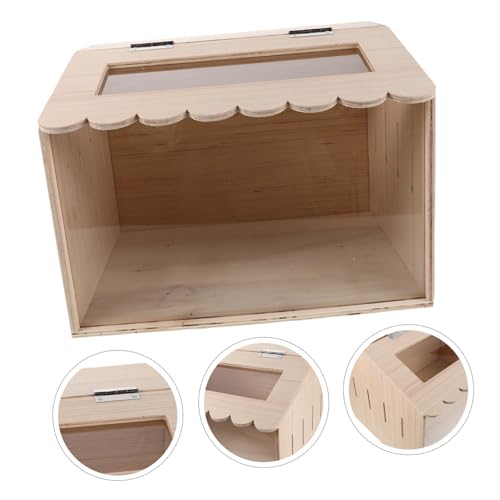 Sewroro Chick Brooder Box with Temperature for Small Birds 40x30x30cm Poultry Breeding Incubator Suitable for Chicks Quail Ducks with Feeder and Water Holder