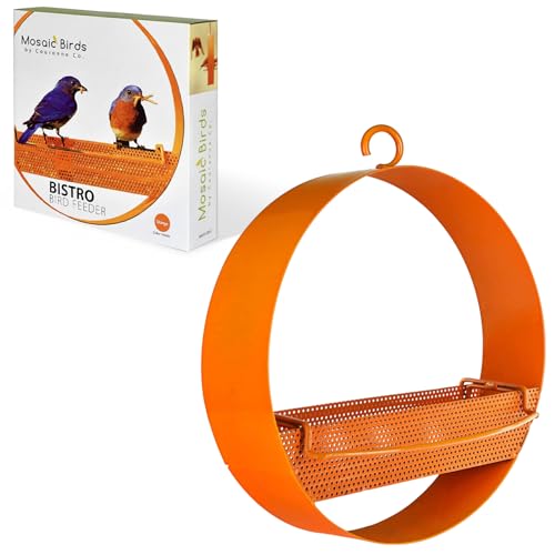 Mosaic Birds Bistro Bird Feeder, Orange, M439-200-O, 1 Piece - color: Orange