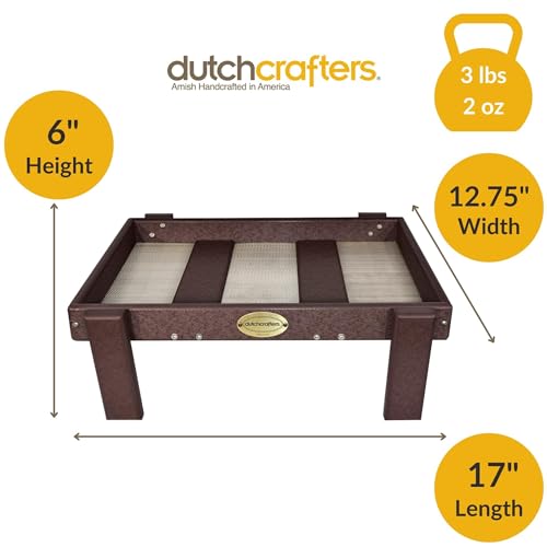 DutchCrafters Amish American Made Platform Bird Feeder, Free Standing Ground Bird Feeders for Outdoors, Feeder for Wild Birds, Squirrel, Gift for Birdwatchers (Milwaukee Brown with Reinforcement) - color: Milwaukee Brown with Reinforcement