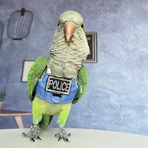 Bird Flight Harness Vest, Parrot Flight Suit with Leash, Bird Flying Clothes with Rope and Handle for Outdoor Activities (Without Leash,Cockatiel) (with Leash, S) - size: S