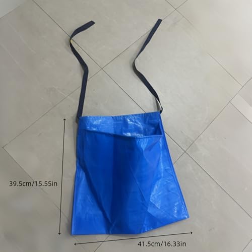 Gardening Apron for Harvesting and Weeding, Heavy Duty Waterproof PE Fruit Picking Apron with Quick-Release Bottom, Large Capacity Garden Waste Bag Apron for Farmers, Easy to Clean