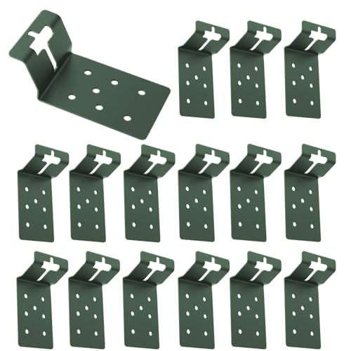 26 Pcs Green T-Post Bracket 3" | Post Mount Bracket for Signs, Fences, Mailboxes & Bird House Feeders - color: Green, size: 26 Pcs