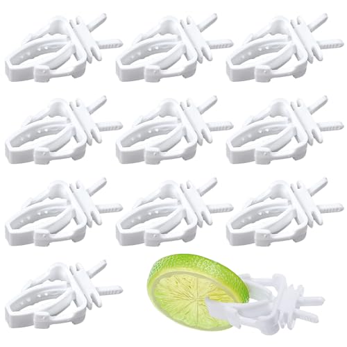 Ouligay 10 Pcs Bird Cage Food Holder, Millet Holder for Bird Cage, Parrot Fruit Vegetable Clips Plastic Bird Feeder Clip for Budgie Parakeet Cockatiel Macaw Conure Cockatoo Small Birds