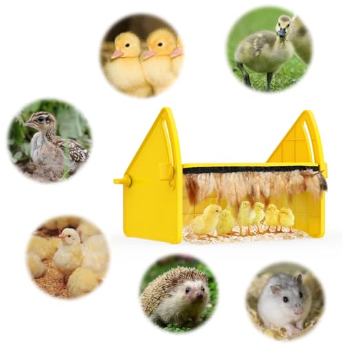 Chick Brooder Heater Plate for Baby Chicks, Ducklings & Poultry | 3-Level Adjustable Temperature Heating Plate, 8.67 x 10.63 Inches, Yellow Poultry Brooder Warmer - color: Yellow, size: 8.7"L x 9.8"W x 13.0"H