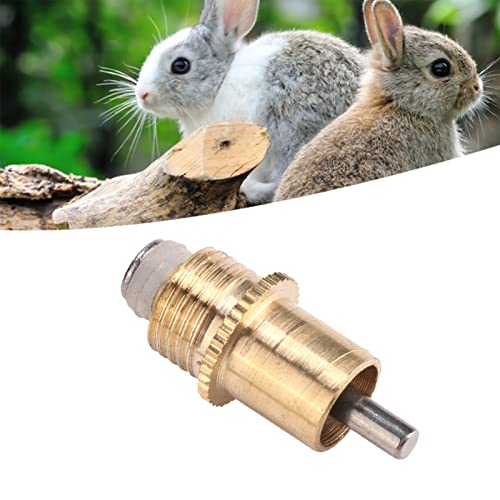 20Pcs Rabbit Drinker Nipple Waterer Set, Automatic 360 Degree Long Automatic Rabbit Nipple Drinker, Stainless Steel Nipples Cage Accessories, Drinking Water Tool for Small Animals