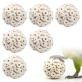 DQITJ 6 Pcs Bird Parrot Chew Toy Sola Balls Natural Soft Chew Shredding Parrot Foraging Toy Foot Ball for Cockatiel Conure Parakeet Bunny Guinea Pig