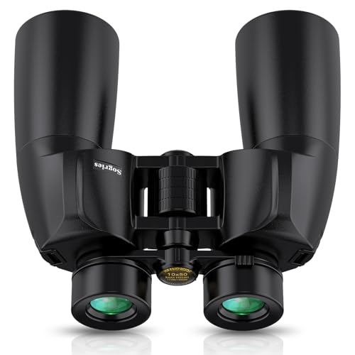 10x50 Binoculars for Adults High Powered Astronomy Binoculars Stargazing | Nitrogen-Filled IPX7 Waterproof Bird Watching Star gazing Long Distance Hunting Cruise Ship Travel Binoculars 10x50 FMC BAK4 - size: 10x50