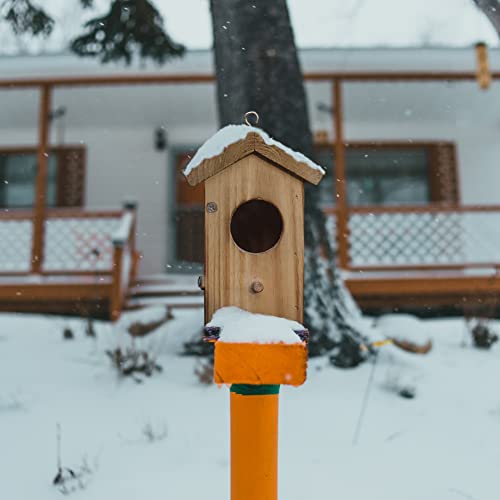 Hummingbird House for Outside Hanging, Mini Wood Birdhouse specifically for Hummingbird, Small Bird Nesting Box with Perch, Weather-resistant outdoor birdhouse, Dimensions:3.3*4.1*5.9 inch