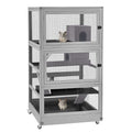 GUTINNEEN 4-Story Ferret Cage Easy-Clean Chinchilla Cage Anti-Chewing Small Animal Cages for Rat Squirrel 63.2" H - size: 36.0"L x 25.0"W x 63.2"H