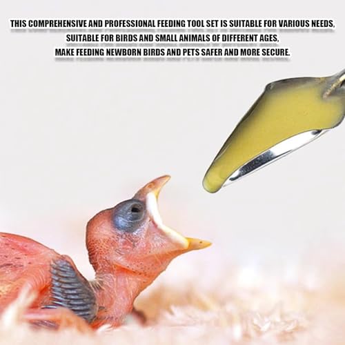 Baby Bird Feeding Syringe Kit,14pcs Newborn Pet Hand Feeder Syringe Set, Parrot Feeding Tubes Set for Small Baby Birds Pet Kittens (E) - color: E