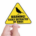 Easily Distracted by Birds Sticker for Hydroflask Water Bottle - Funny Birding Quote Laptop Decal - Cute Birdwatching Gift for Bird Nerds