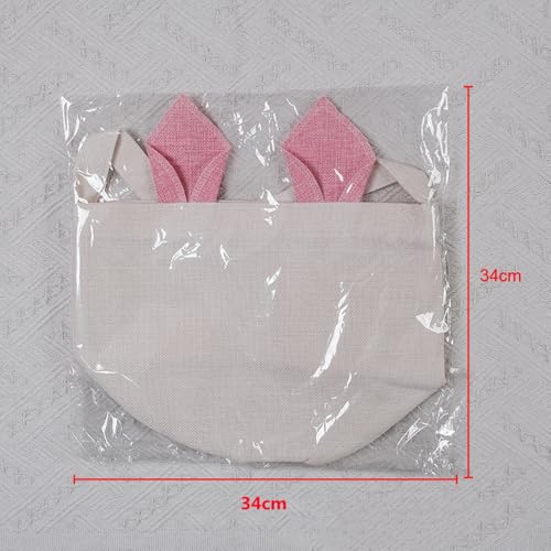 Easter Baskets for Easter Eggs Gifts, Easter Gifts Basket with Bunny Ears (Pink) - color: Pink