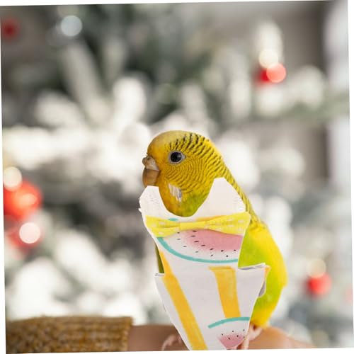 Totority Breathable Lightweight Diaper Flight Suit for Parakeets and Parrots Reusable Washable Pet Clothes for Outdoor Activities Comfortable Skin-Friendly Parrot Nappy in Watermelon S
