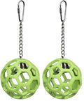 JW Pet Company Activitoys HOL-ee Roller Parrot Toy, 4 Inch Diameter (Colors Vary) (Pack of 2) - size: 3.5'' diameter 7.75'' length (Pack of 2)