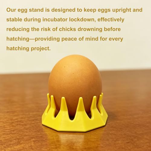 PIAOLGYI Egg Incubator Stand,Upright Stable Design Hold Eggs During Incubation, Reusable for Backyard Chicken Keepers & Small Farms(Yellow)