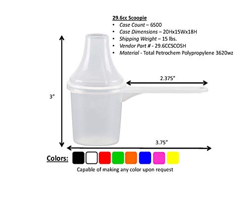 Measuring Scoop & Funnel - No Cap Open Spoon 1-Pack 30cc | Universal open design measuring spoon, Built-in funnel neck pour spout, Quick access cup for coffee powders and baking - size: 29.6 cc | 2 tbsp | 1 fl oz. | 29.6 mL