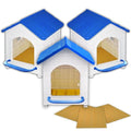 Chicken Nesting Box for Laying Eggs 1/2/3 Pack Large Easy to Assemble Hen Plastic Nesting Box with Washable Nesting Pad for Chicken Coop Wall or Ground Mounted (3 Pack) - size: 3 Pack