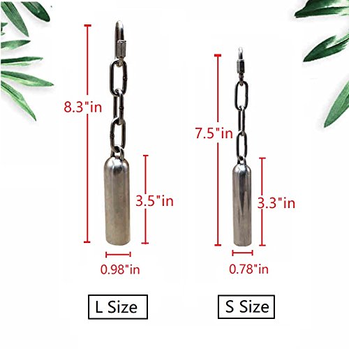 Bird Stainless Steel Bell Sweet Sound Hanging Bell - Toy Gift Bell for Parrots,African Greys,Macaws,Cockatiels,Squirrel,Pigeon,Lovebird … - size: L
